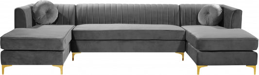 Glamor Velvet 3pc. Sectional