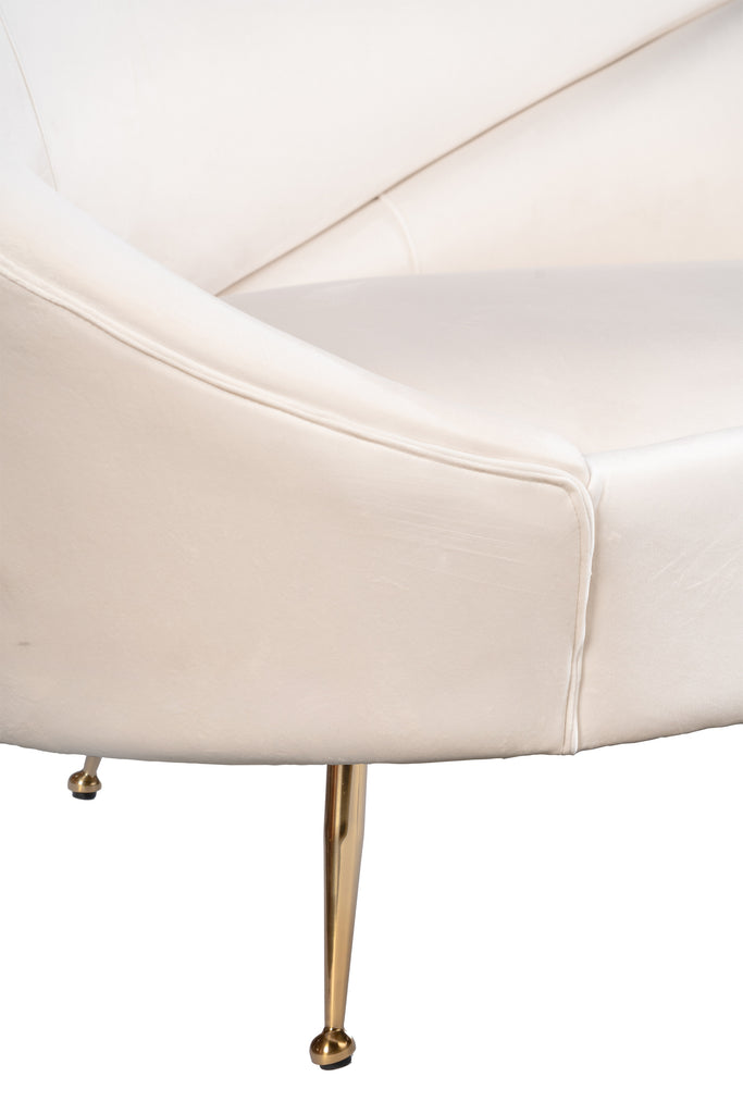 Wing Curved Sofa In White