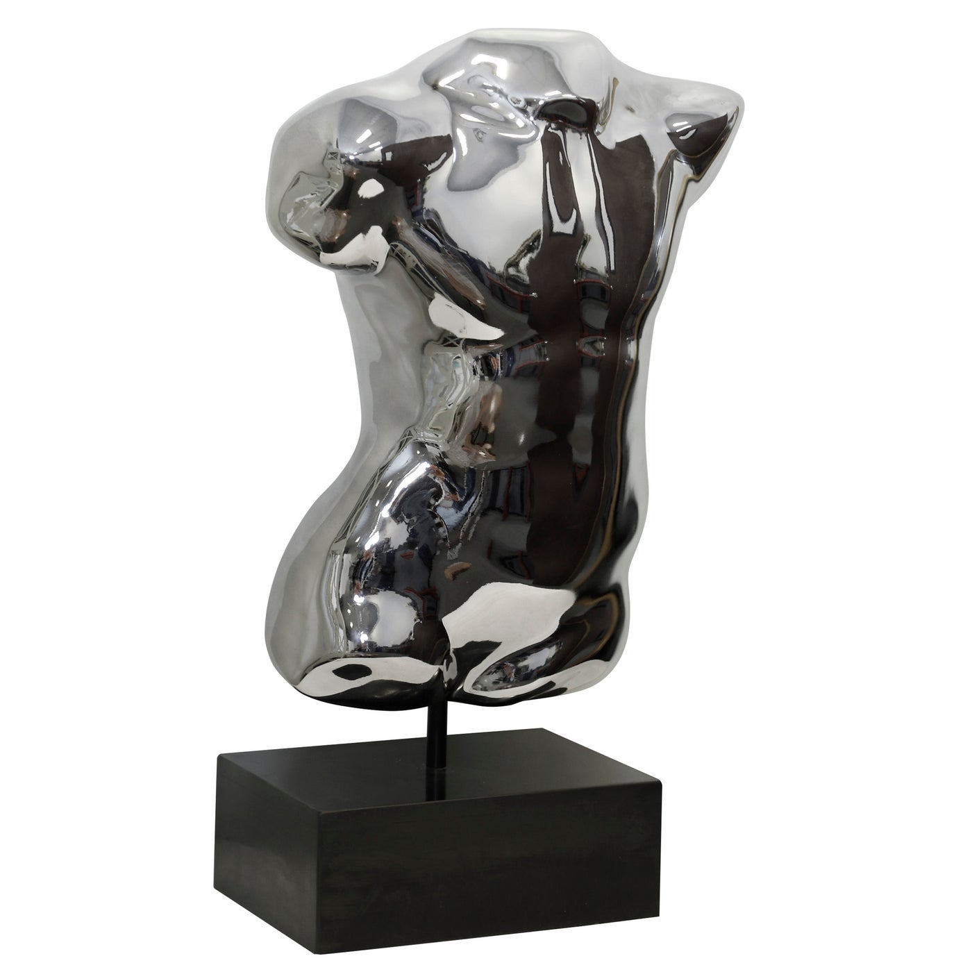 Cassius Bust | Chrome Finish on Resin with Black Marble Base