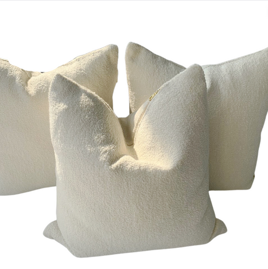 Luxury Lambwool Cream Pillow Cover