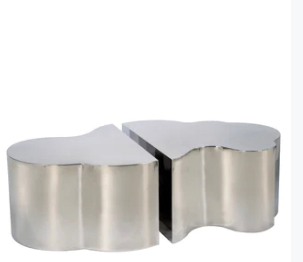 2-SET OF 2 LUCA COFFEE TABLE IN SILVER