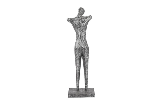 Abstract Male Silver Sculpture