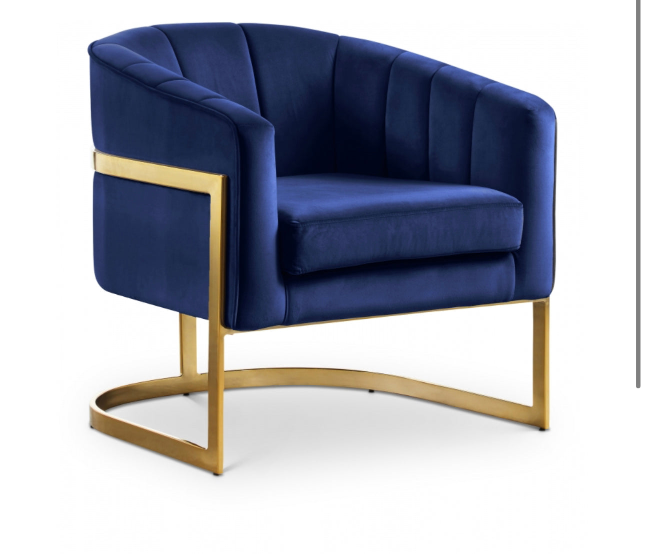 Peacock Velvet Accent Chair