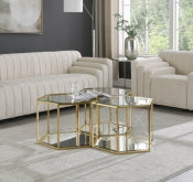 Luxury Honeycone 3 Piece Coffee Table