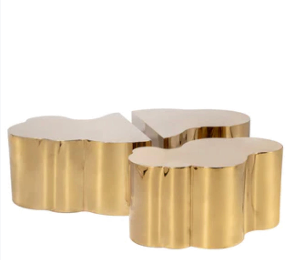 SET OF 2 LUCA COFFEE TABLE IN GOLD