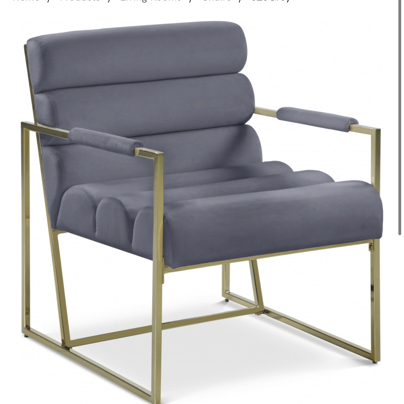 Flemingo Velvet Accent Chair