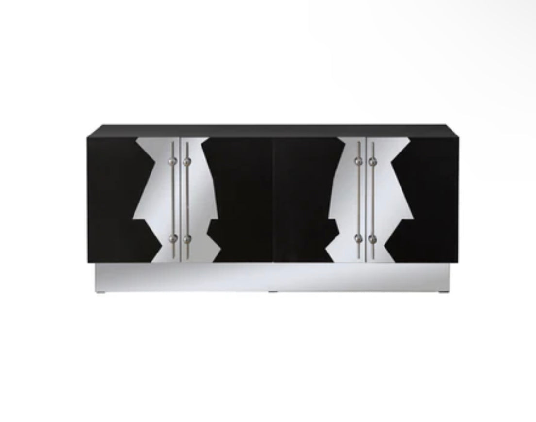 CALLISTA SIDEBOARD IN BLACK AND SILVER