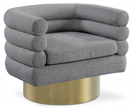 Swirl Boucle Fabric Accent Chair