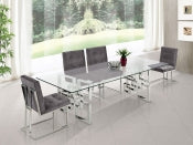 Luxe 1 Chrome Dining Table