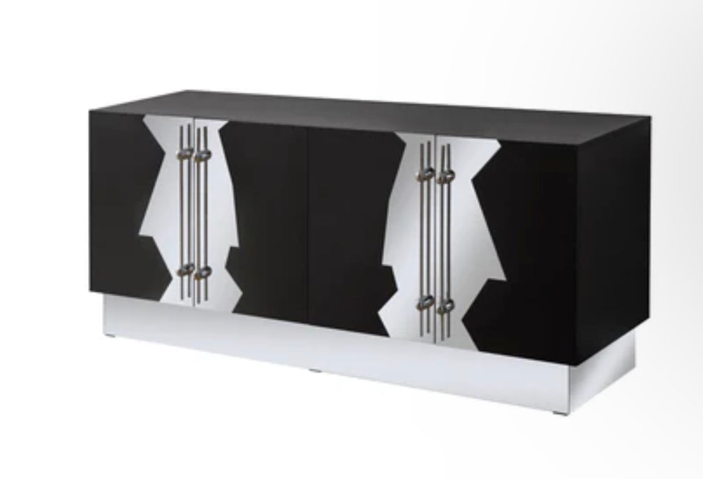 CALLISTA SIDEBOARD IN BLACK AND SILVER