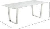 Luxe 7 Chrome Dining Table