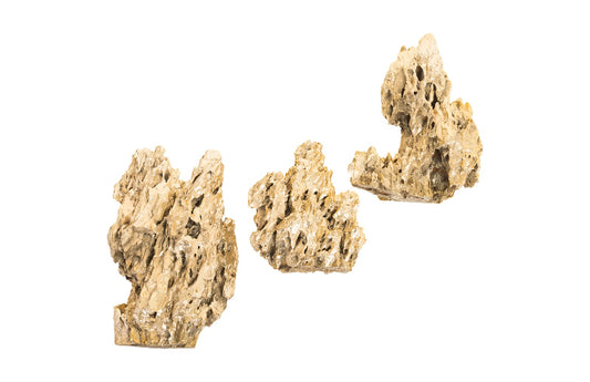 Stalagmite Wall Art Plated Brass Set of 3, Assorted Size and Shape